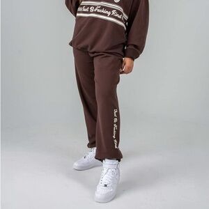 Revolve The Mayfair Group Women's Just Be Kind Soft Brown Sweatpants size small